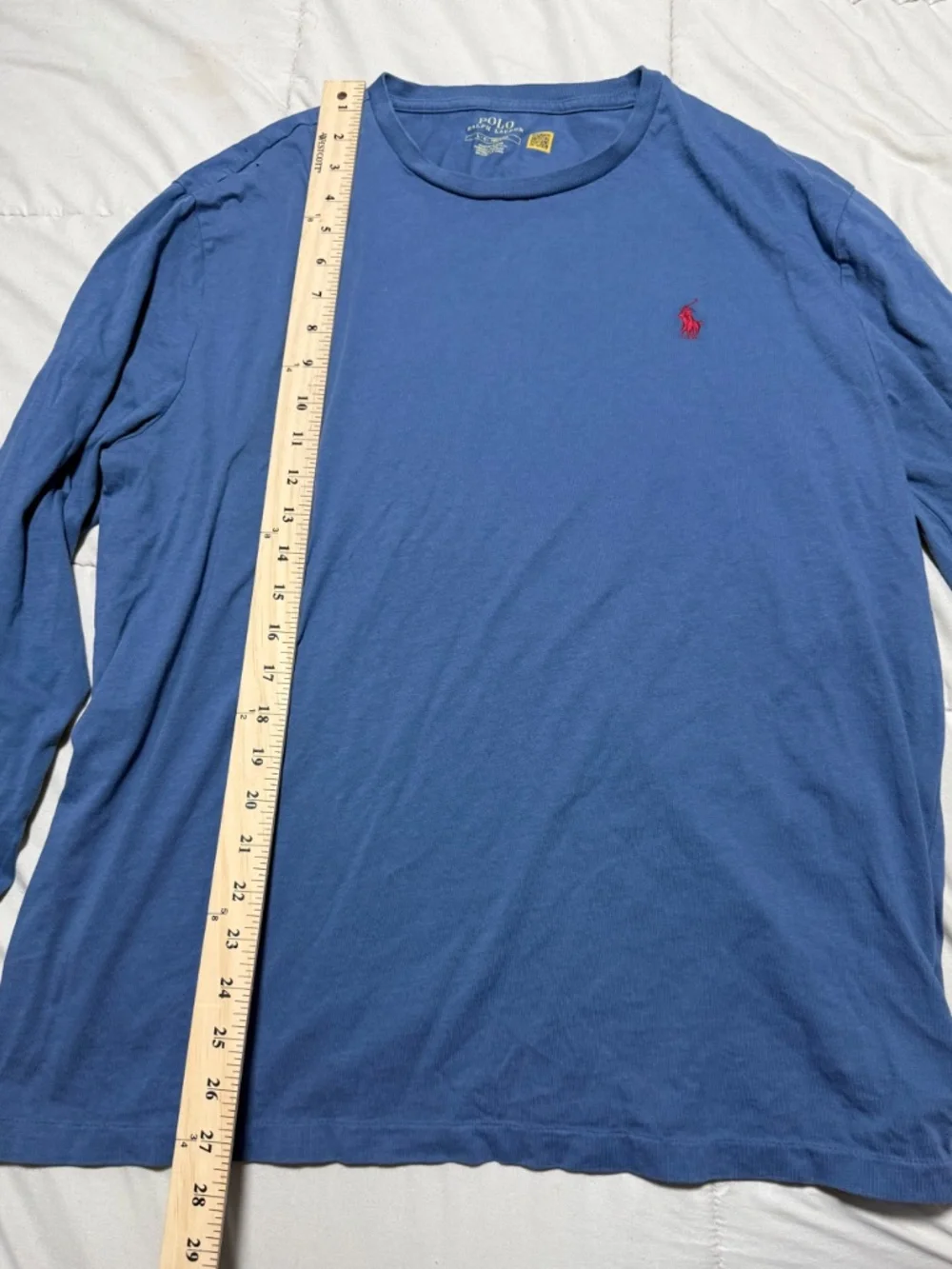 Polo Ralph Lauren Shirt Mens L Large Cornflower Blue Classic Fit Long Sleeve